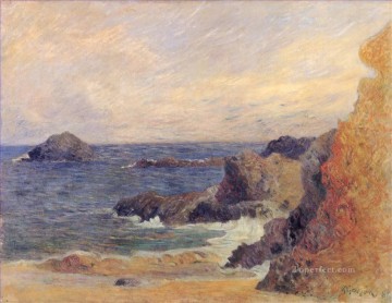 Paul Gauguin Painting - La costa rocosa Rocas junto al mar Paul Gauguin